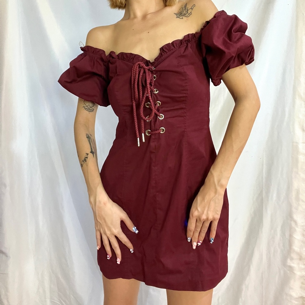 I am Gia Alya dress - burgundy